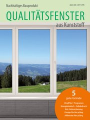 Unsere Nachhaltigkeitsbroschüre "Kunststofffenster" ist als Fachbeilage in der bauelemente bau erschienen (Ausgabe 6+7/2020).